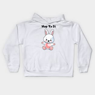 Hop To It Bunny Kids Hoodie